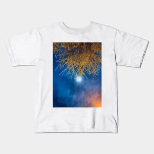 Cloudy Night Sky - Aesthetic Colorful Landscape - Nature Lover Gift Kids T-Shirt